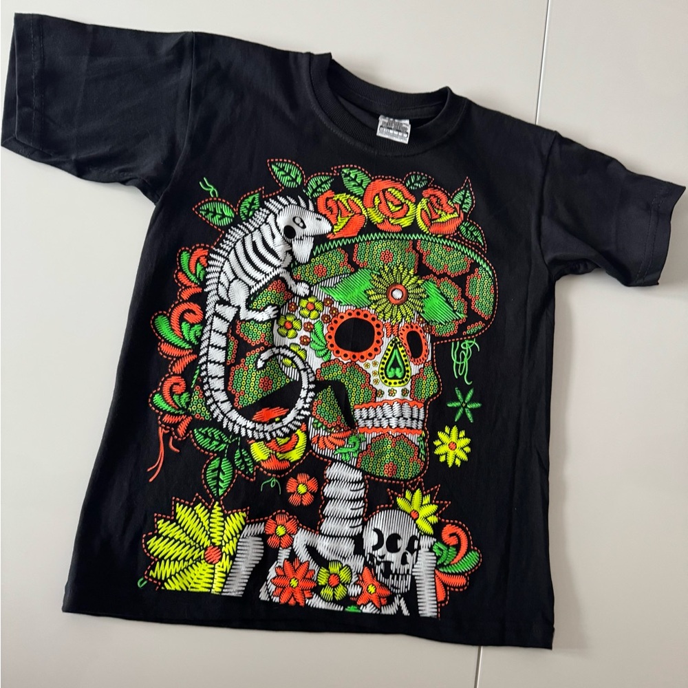 Colorful Skull Graphic T-Shirt
